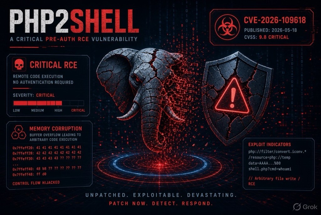 Critical PHP Vulnerabilities (PHP2Shell): CVE-2026-109618 & CVE-2026-109619 – What Happened, Who Found Them, Impact, and How to Fix